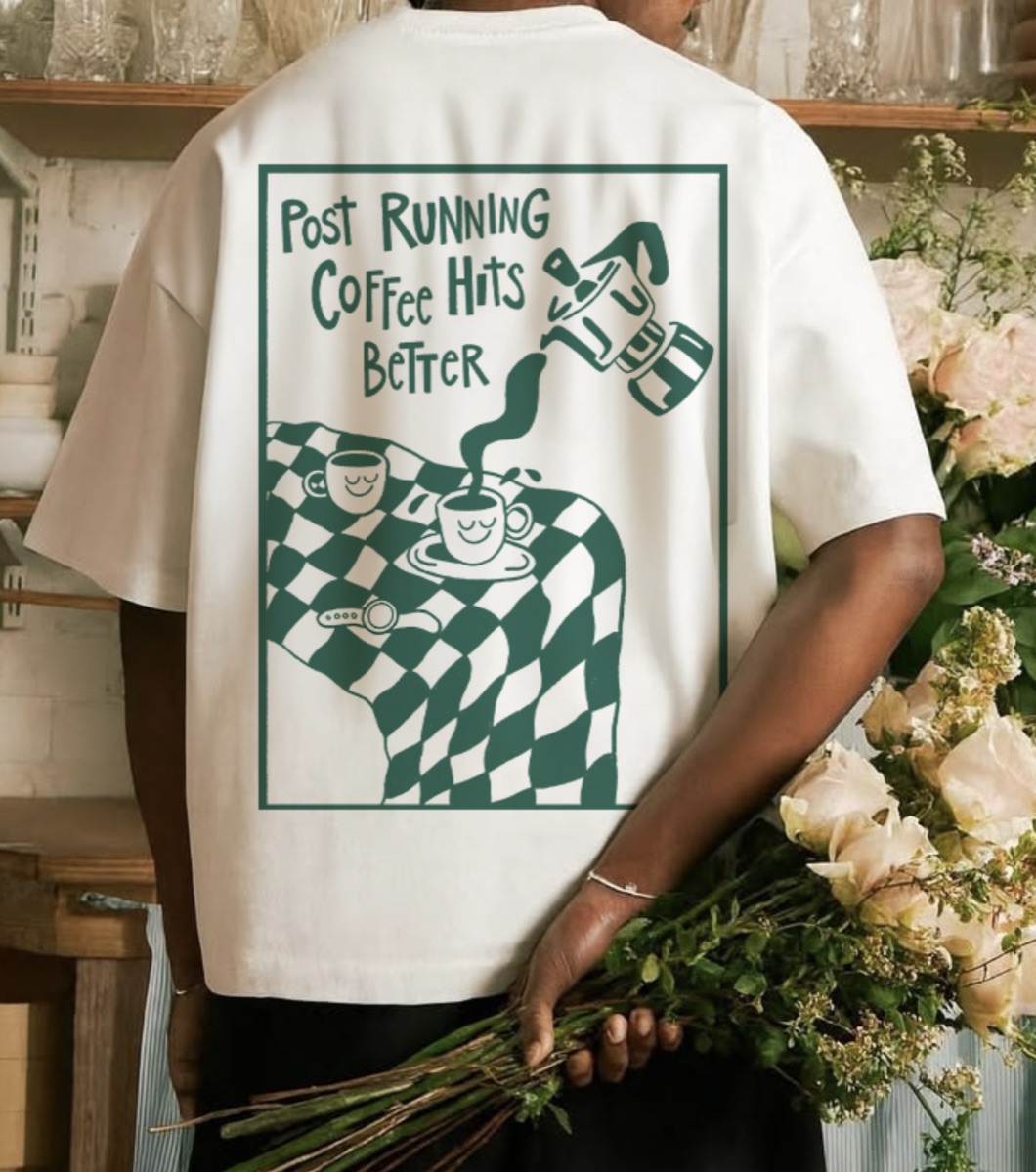 Playera Post Running Coffee Hits Better de GUD Sport